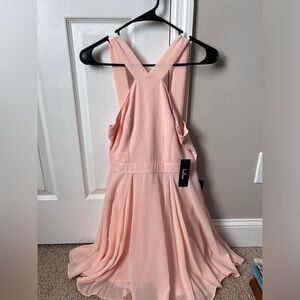 Lulus blush pink dress; size small. Still has tags